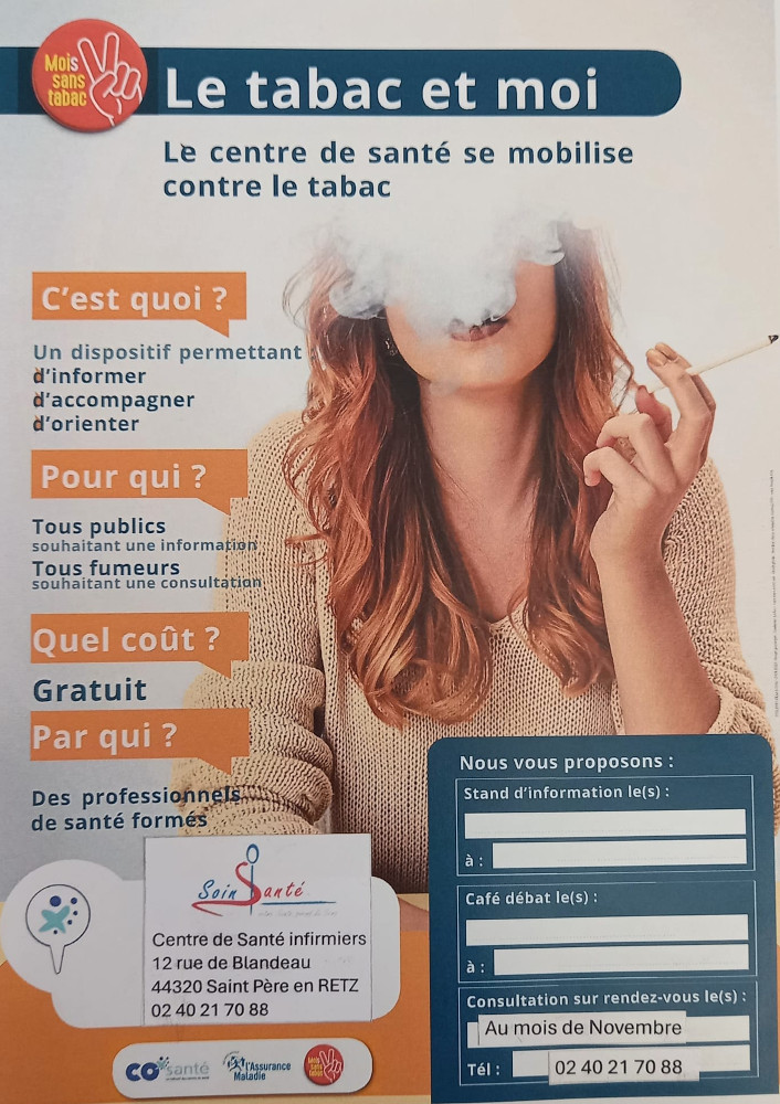 Le tabac et moi – le centre de santé se mobilise contre le tabac